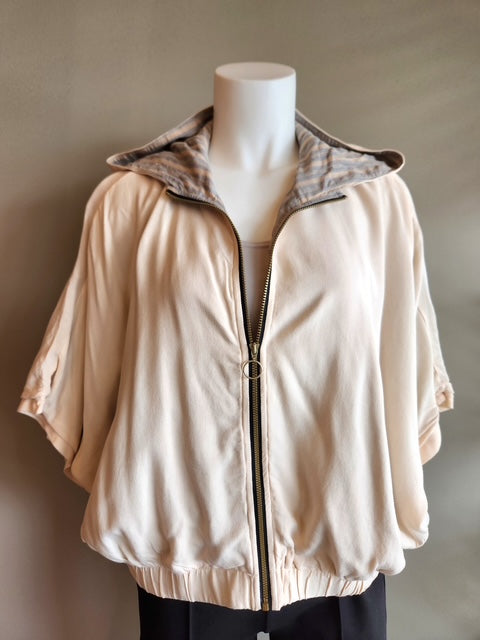 HELLO NITE SHORTSLEEVE HOODED JACKET - PUMICE STONE