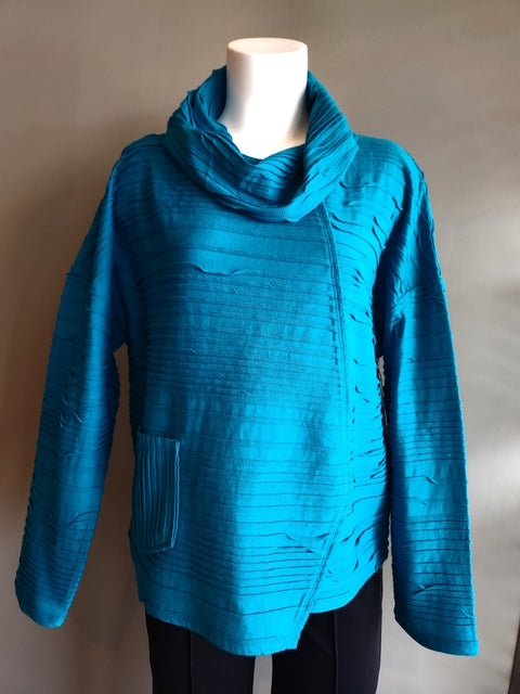 HABITAT RIPPLE EFFECT COWL PULLOVER - PACIFIC