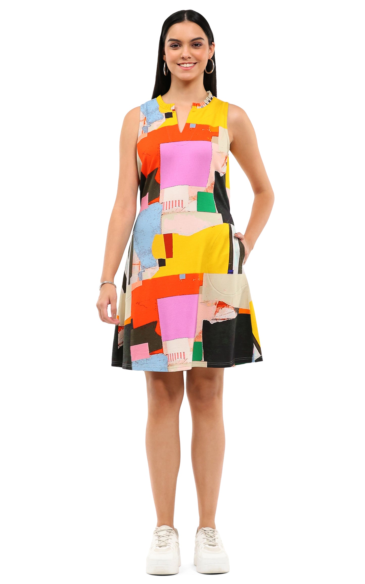 PARSLEY & SAGE SLEEVELESS DRESS - MULTI