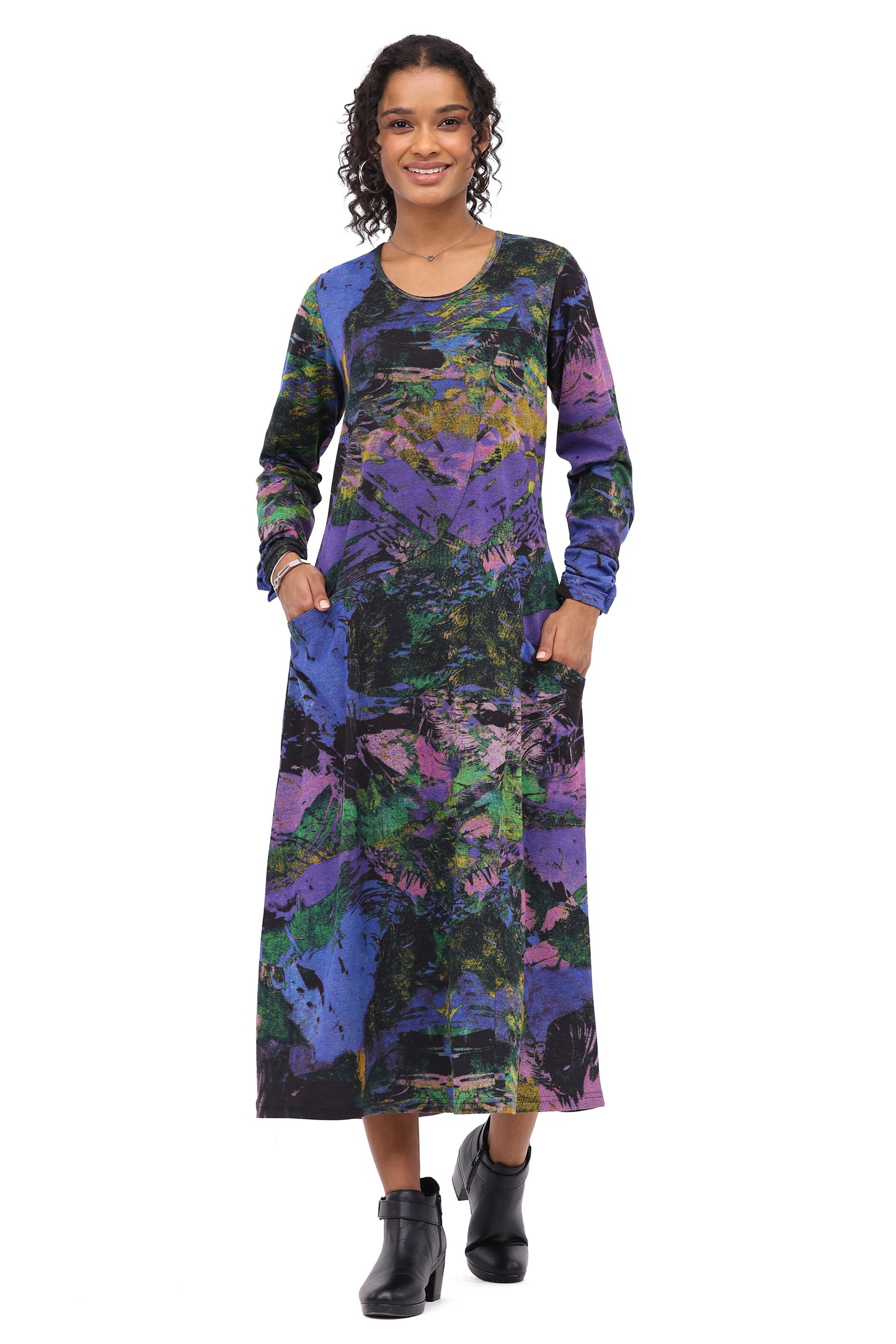 PARSLEY & SAGE KENDRA DRESS - PURPLE MULTI