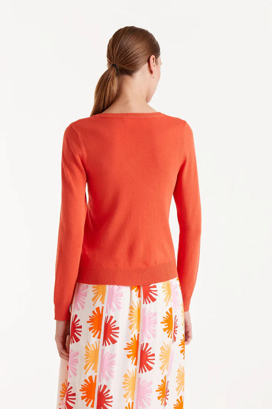 *SALE* COMPANIA FANTASTICA ORANGE KNIT CARDIGAN