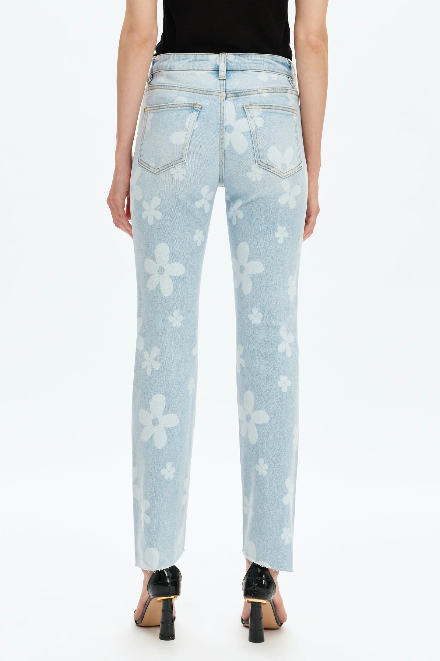 BAYEAS DAISY PRINT JEANS