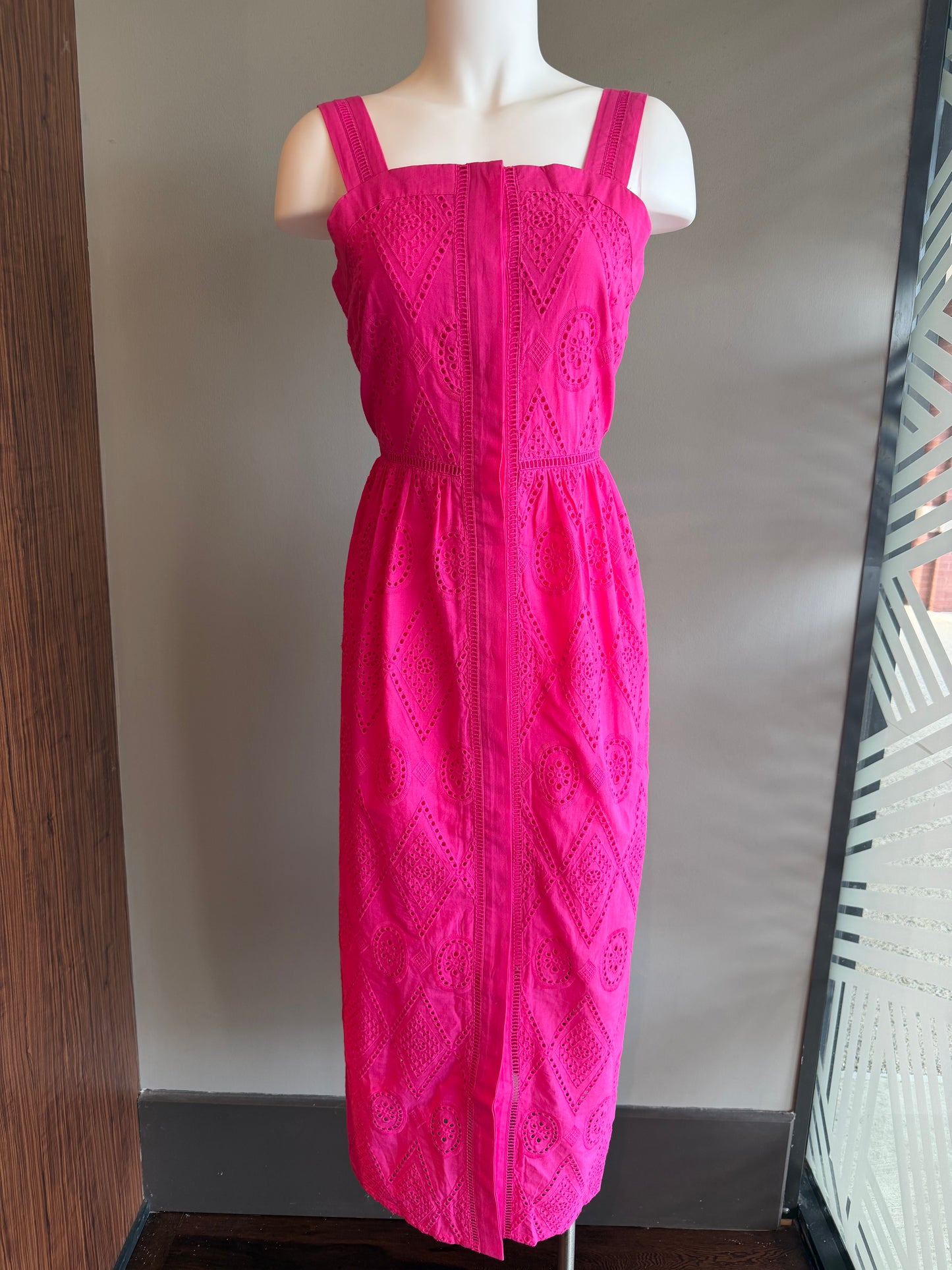 FOIL SWEET STITCH DRESS - PINK