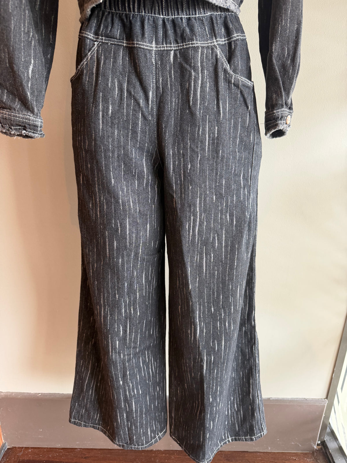 KLEEN WIDE LEG PANT - BLACK DENIM