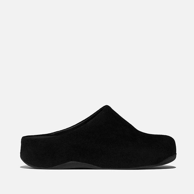 FITFLOP SHUV SUEDE CLOG - BLACK