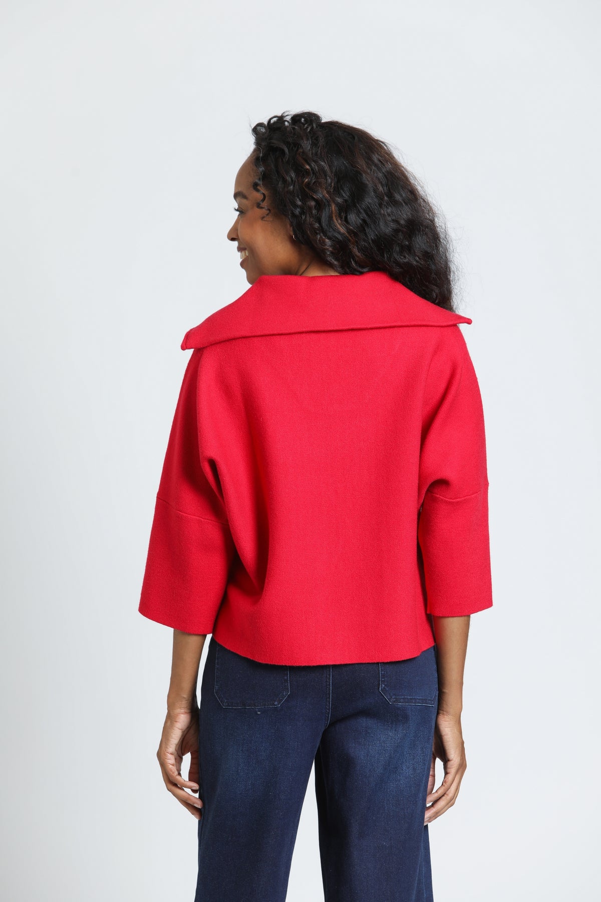 APNY 1/2 ZIP COLLARED - RED