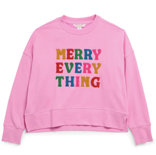 *SALE* SHIRALEAH MERRY EVERYTHING SWEATSHIRT - PINK MULTI