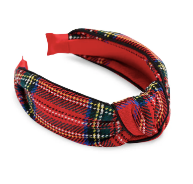 SHIRALEAH TARTAN HEADBAND - RED MULTI