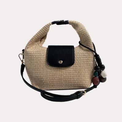 AHDORNED COURTNEY - RAFFIA AND BLACK