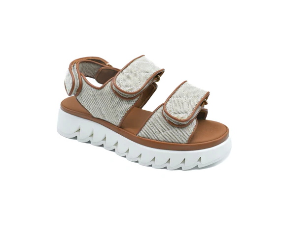 FLEXX EVELYN - PANNA CANVAS AND CUOIO NAPPA