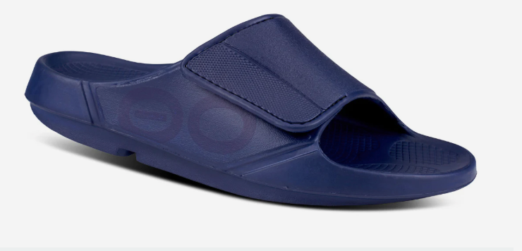 OOFOS VELCRO SLIDE - NAVY