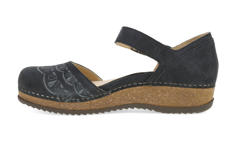 DANSKO MAE - CHARCOAL EMBROIDERED SUEDE