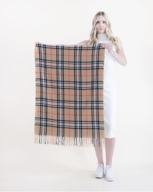 ORIGINAL USA SOFT FEEL HIGHLAND PLAID - CAMEL