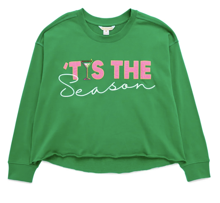 SHIRALEAH TIS THE SEASON SWEATSHIRT - GREEN