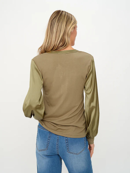 *SALE* SIX/FIFTY JANIE TOP - OLIVE GREEN