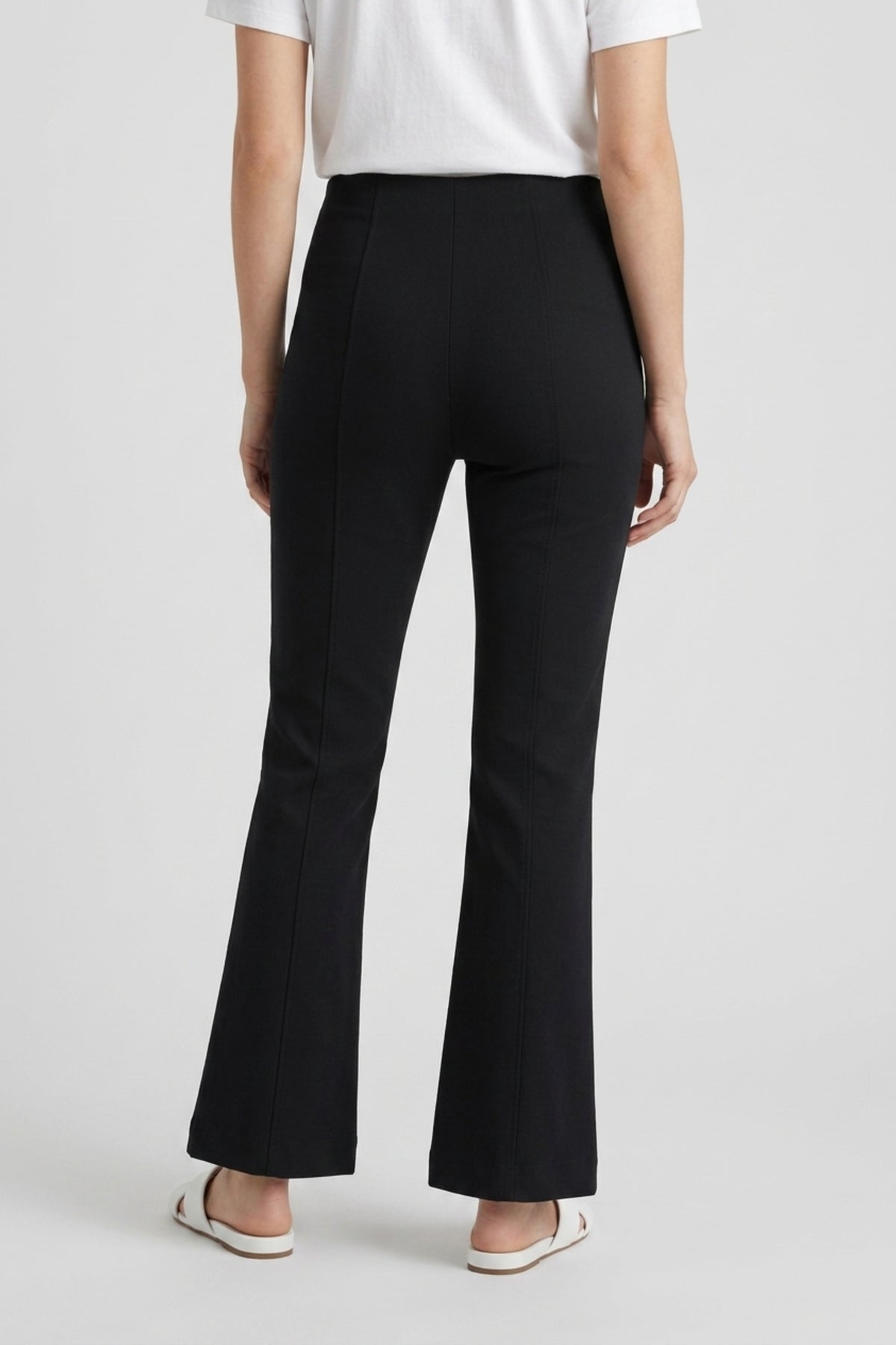 OLIVIA BY HABITAT KNIT DENIM KICK FLARE - BLACK