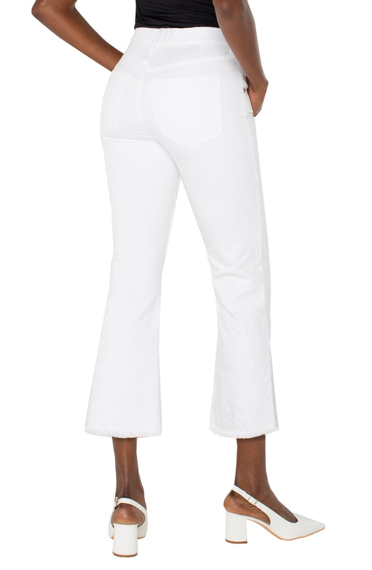 *SALE* LIVERPOOL GIA GLIDER CROPPED FLARE - WHITE
