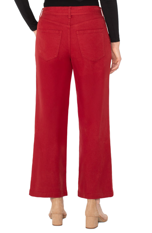 *SALE* LIVERPOOL STRIDE WIDE LEG PANT - RED