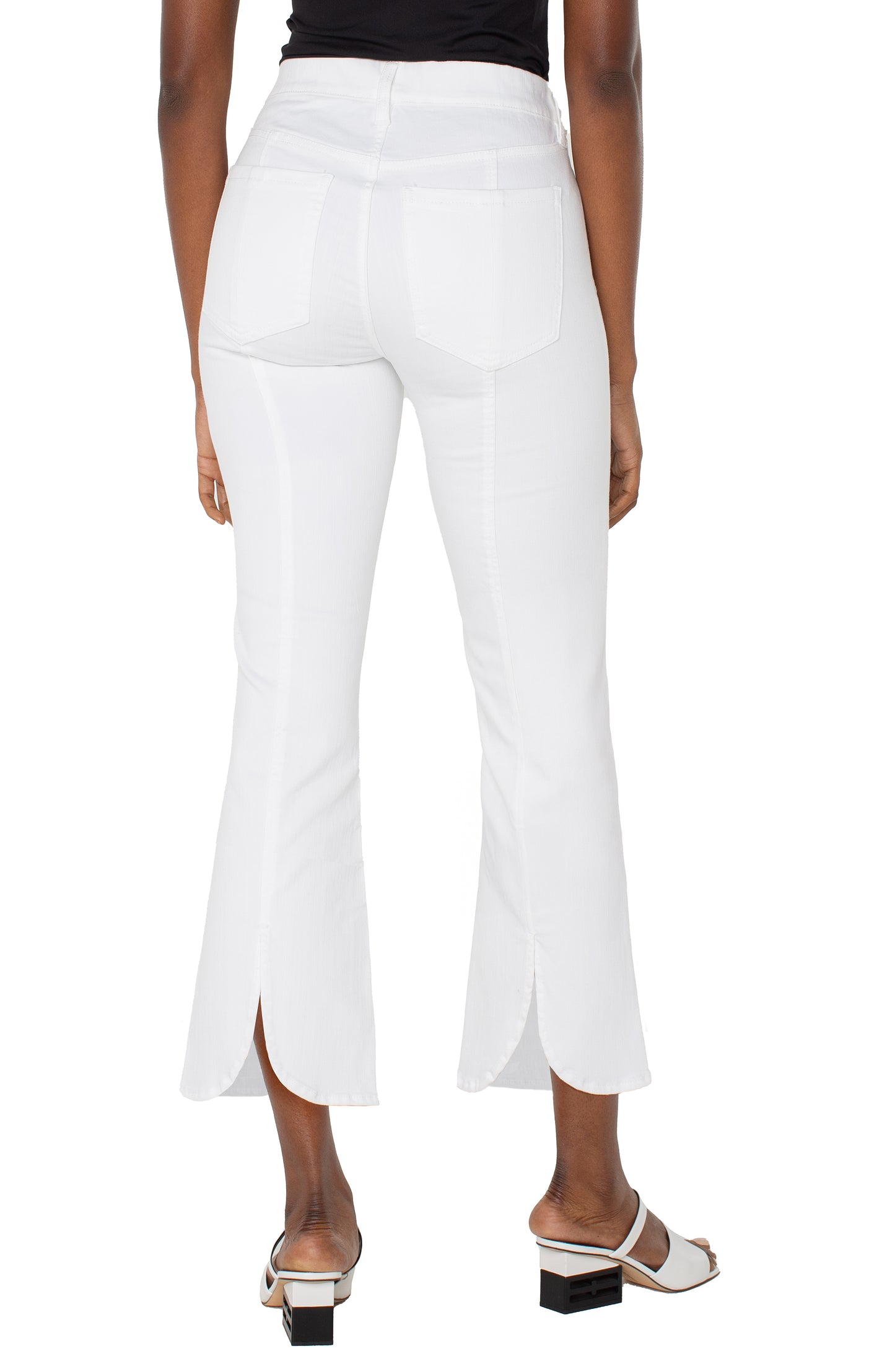 *SALE* LIVERPOOL GIA GLIDER CROP FLARE - WHITE