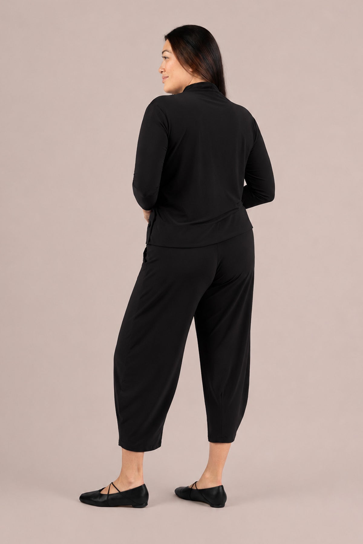 SYMPLI TOP IT UP 3/4 SLEEVE - BLACK