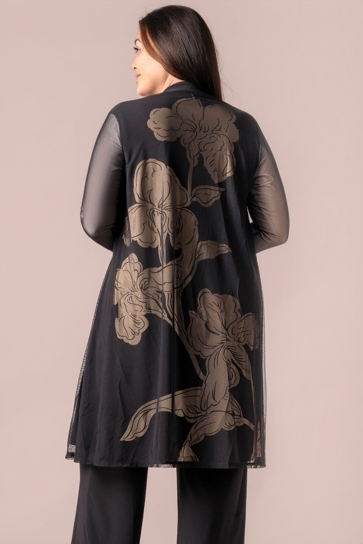 SYMPLI GRAND DUSTER PLACEMENT - IRIS CASHEW BLACK