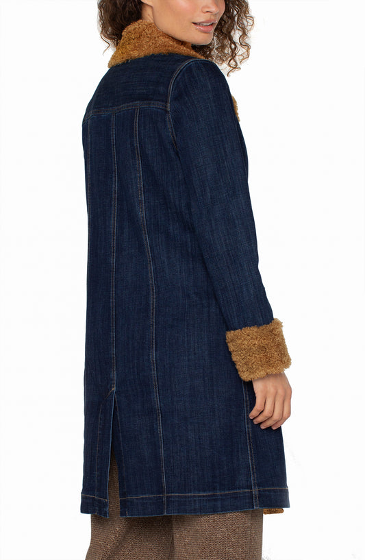 LIVERPOOL SHERPA TRIMMED NOTCH - CINDER BLOOM