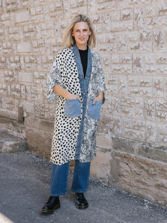 SHANNON PASSERO JANIS CARDIGAN - BLACK & WHITE