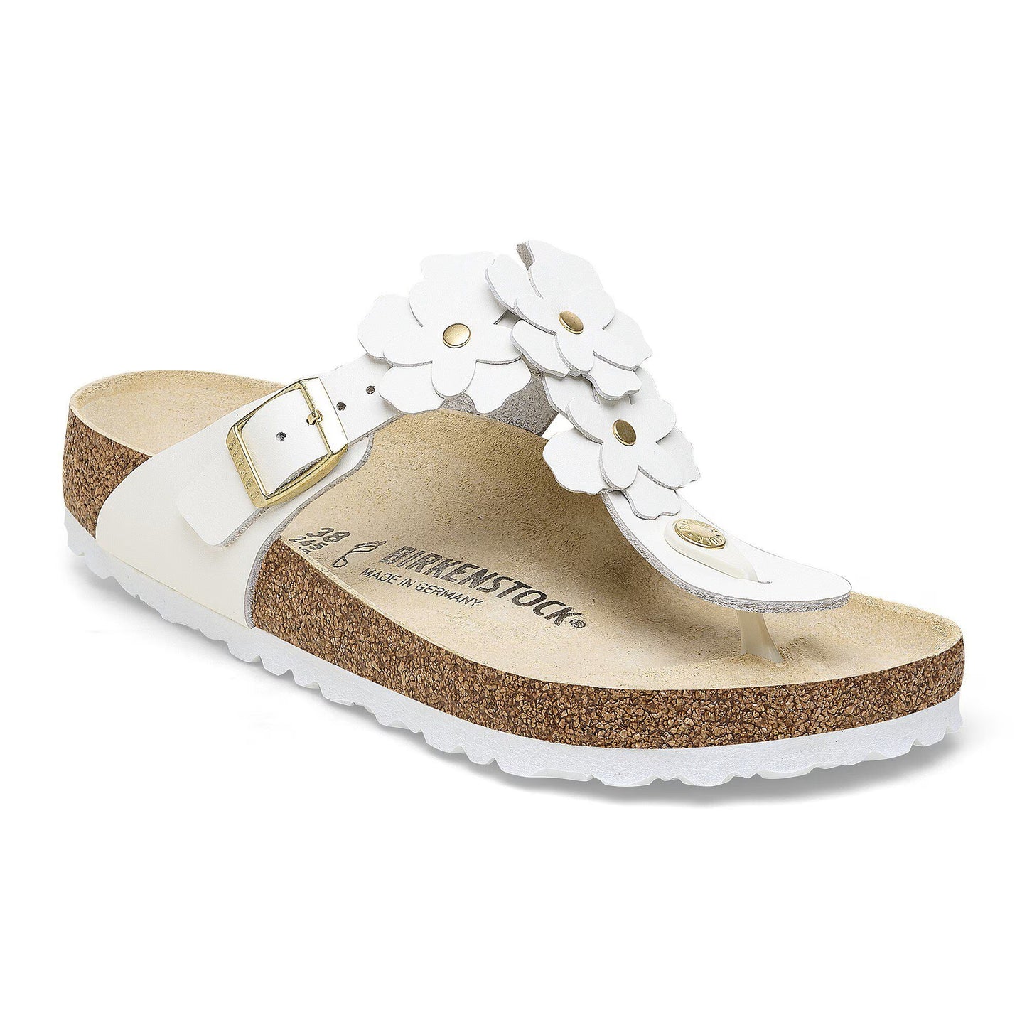 BIRKENSTOCK GIZEH FLOWERS - WHITE
