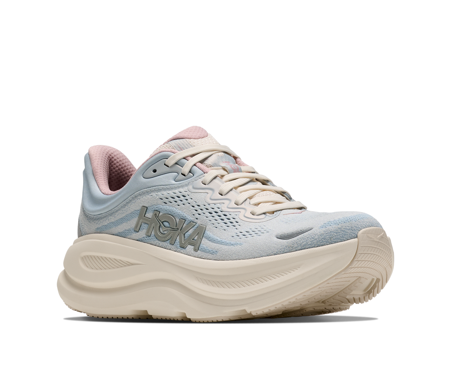 HOKA BONDI 9 CRS - ALABASTER MINERAL BLUE