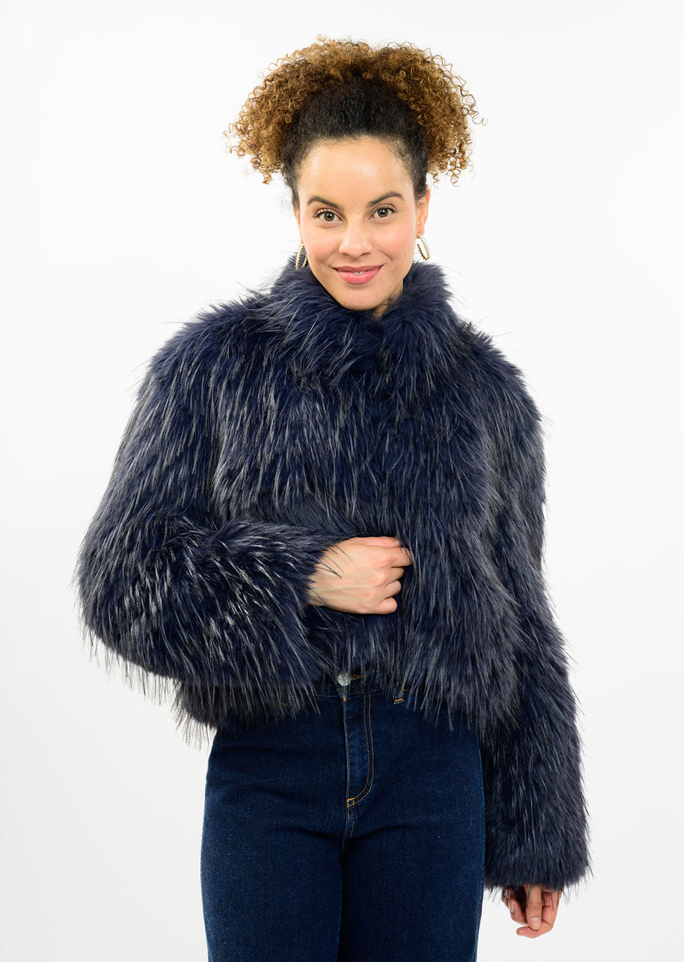 IVY JANE ROCK STAR FAUX FUR - NAVY BLUE