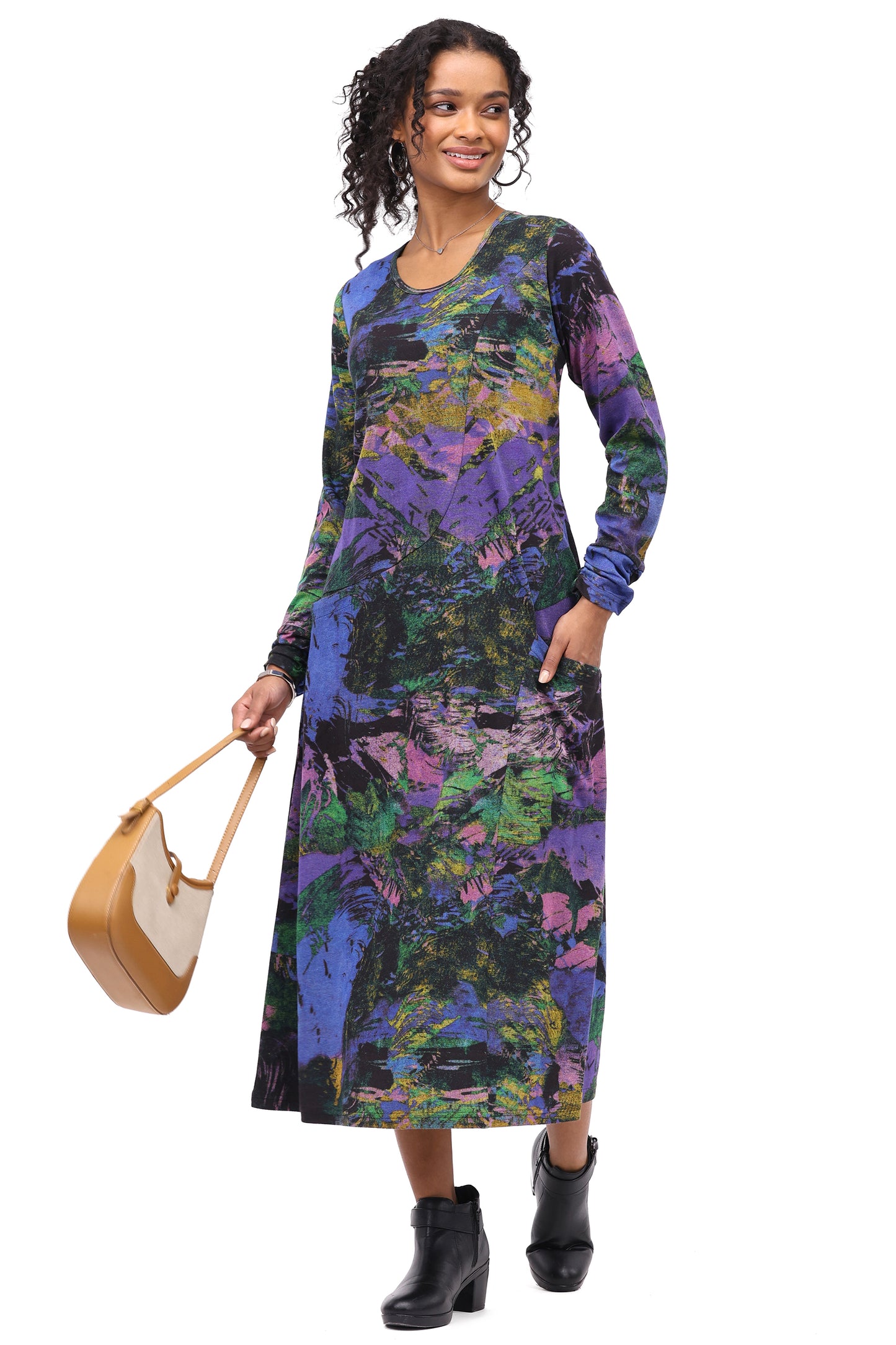 PARSLEY & SAGE KENDRA DRESS - PURPLE MULTI