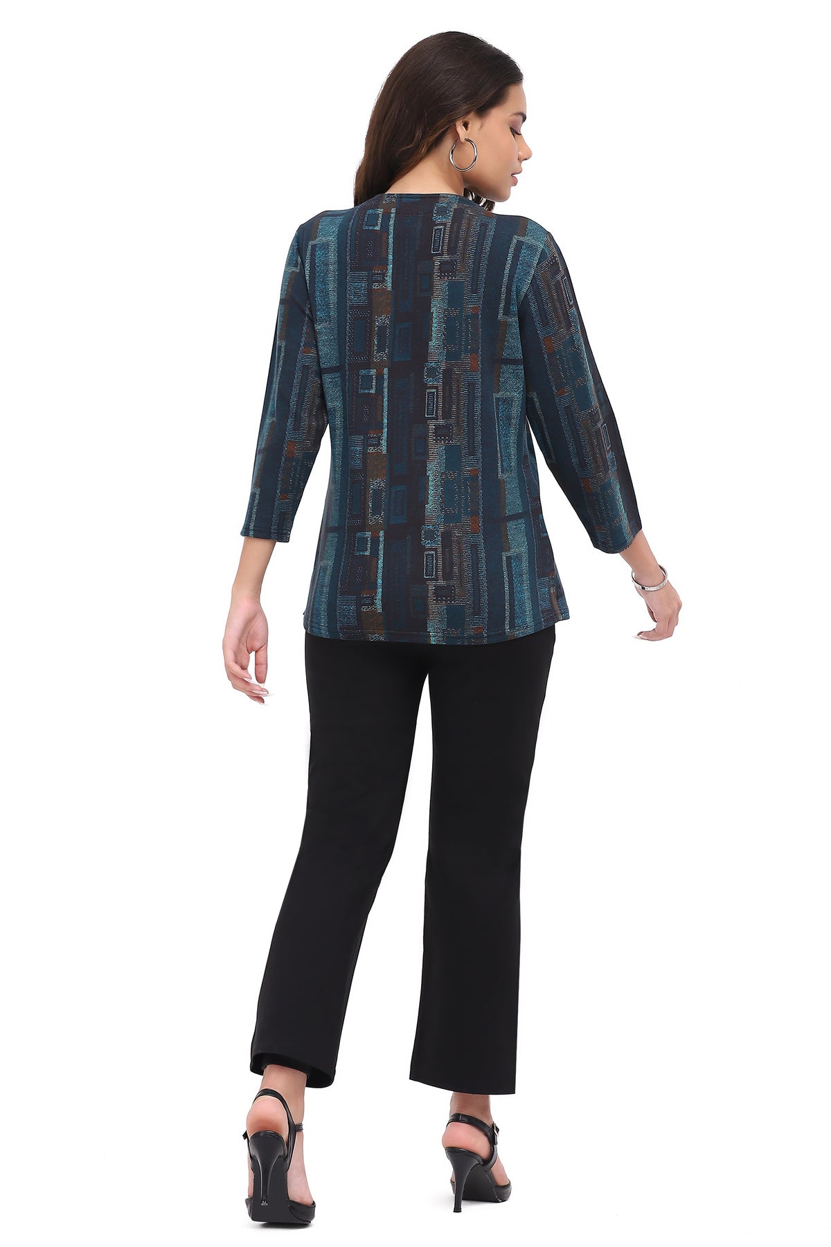 PARSLEY & SAGE JOLENE TOP - BLUE MULTI