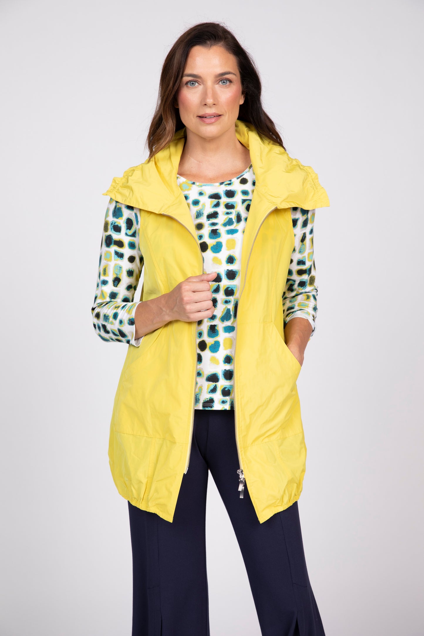 OLIVIA BY HABITAT 3/4 SLEEVE TEE - BLUE MULTI