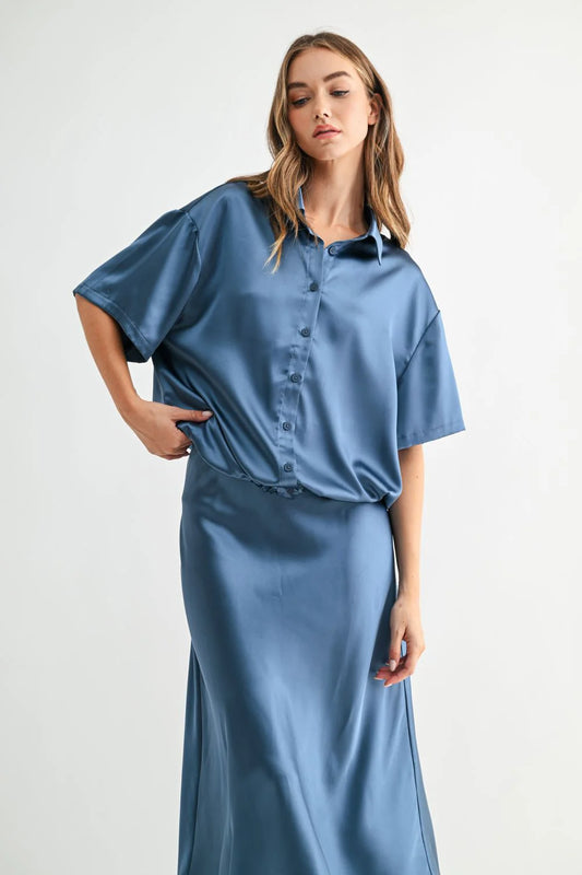 JOH JANINE TOP - MIDNIGHT BLUE