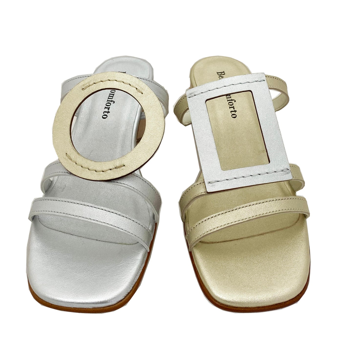 BELLA COMFORTO KEITA MISMATCH SANDAL - METALLIC