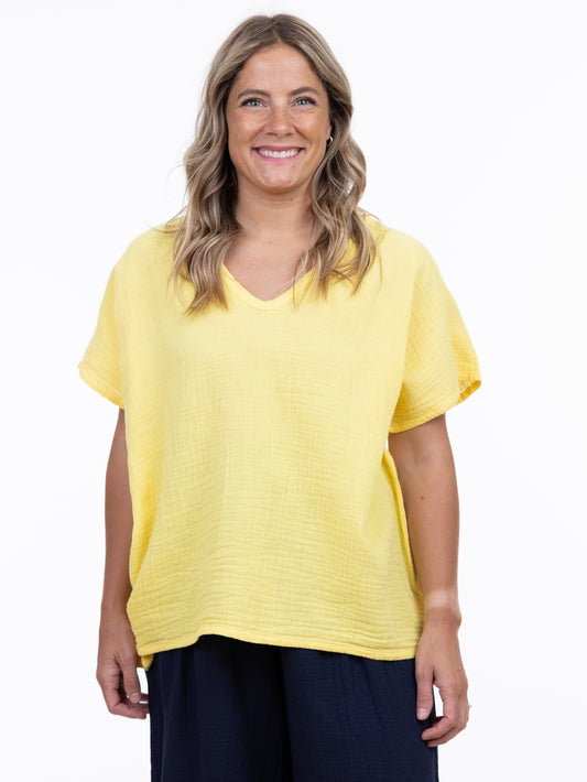 SHANNON PASSERO CONNIE TOP - CANARY YELLOW
