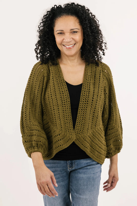 SHANNON PASSERO CAMBRIA CARDIGAN - OLIVE GREEN