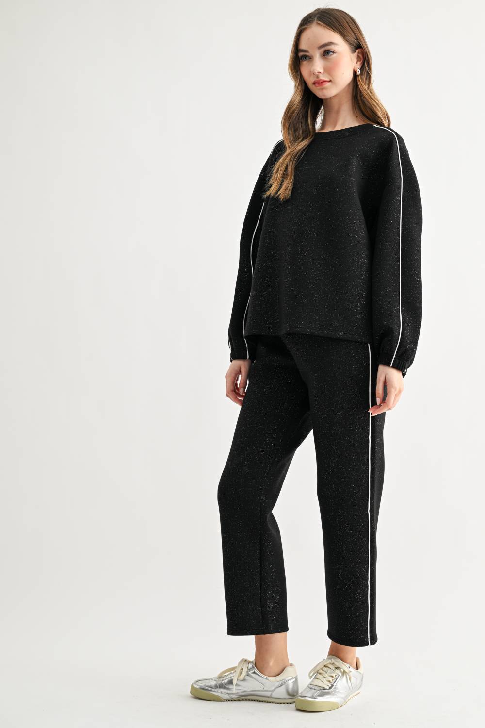 JOH FARYN PANT - BLACK GLITTER