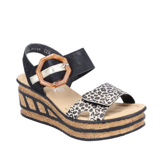RIEKER ROSE 6817600 - BLACK MULTI