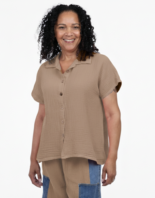 SHANNON PASSERO BOBBIE TOP - WALNUT