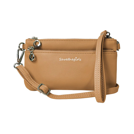 SAVE THE GIRLS BELLA RFID PURSE - BROWN