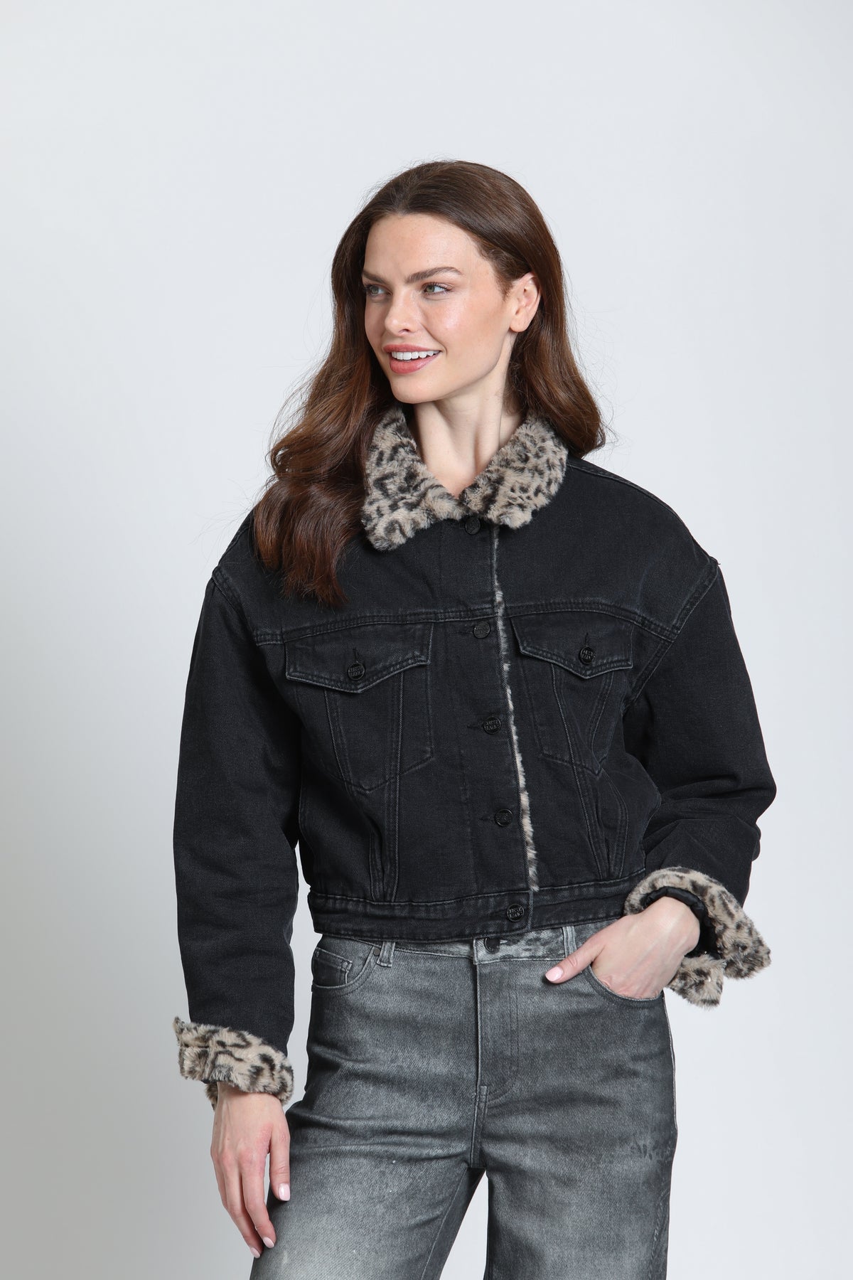 APNY DENIM JACKET - BLACK WASH