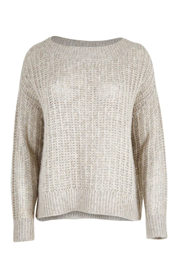 *SALE* FOIL TWINKLE TIME SWEATER - CHAMPAGNE - 7585CHAM