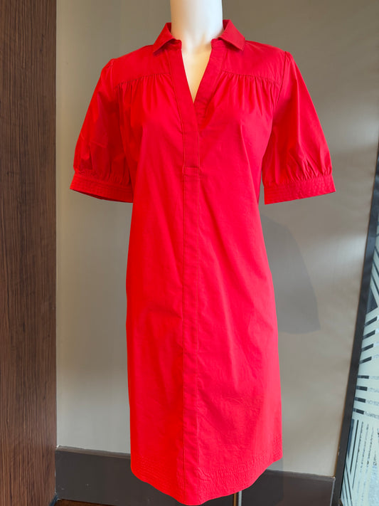 SALE - FOIL THAT'S THE SPIRIT DRESS - POPPY RED