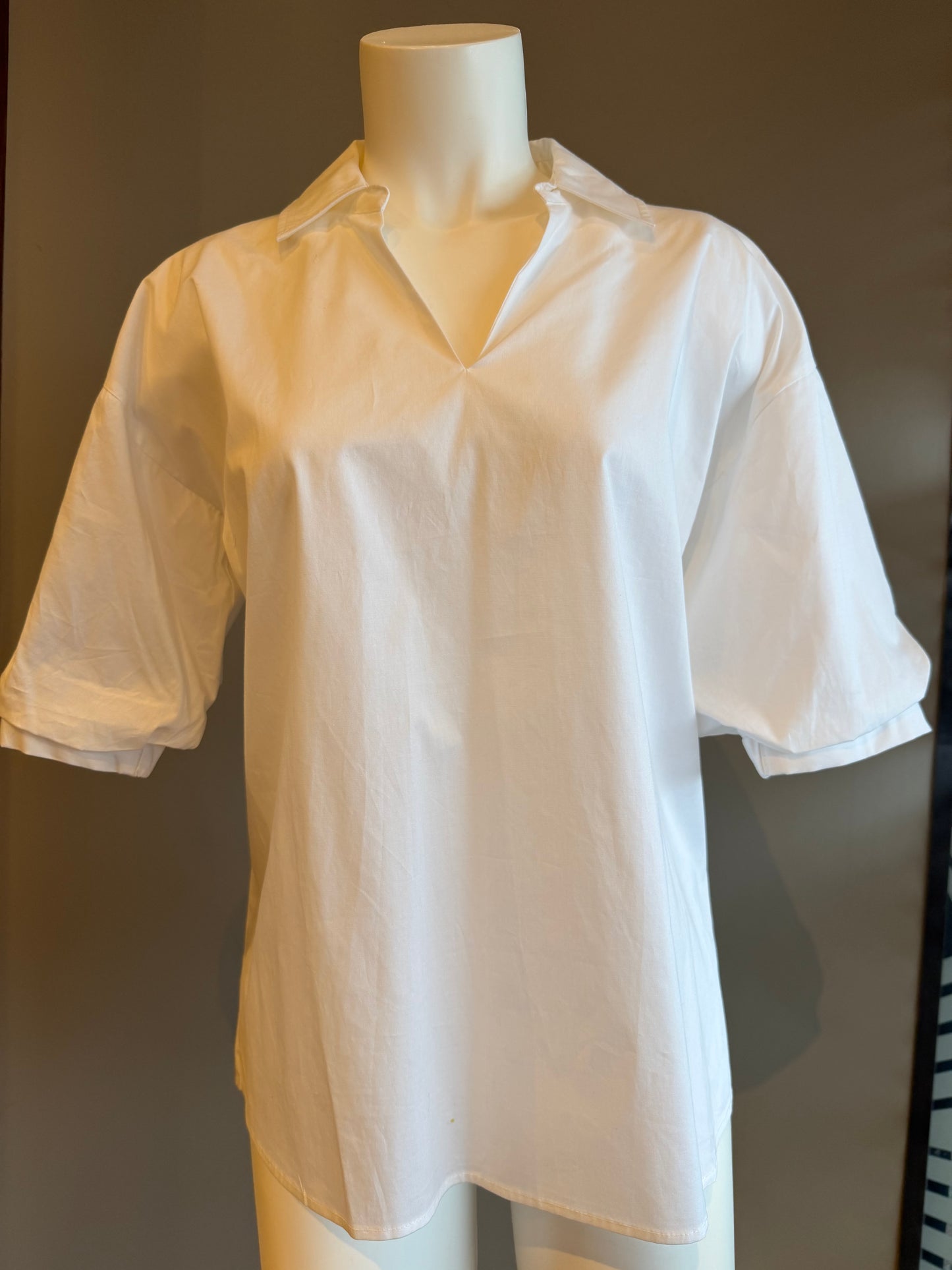 FOIL GOOD IMPRESSION TOP - WHITE