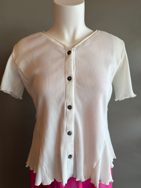 KLEEN SHORT SLEEVE CARDIGAN WITH BUTTONS