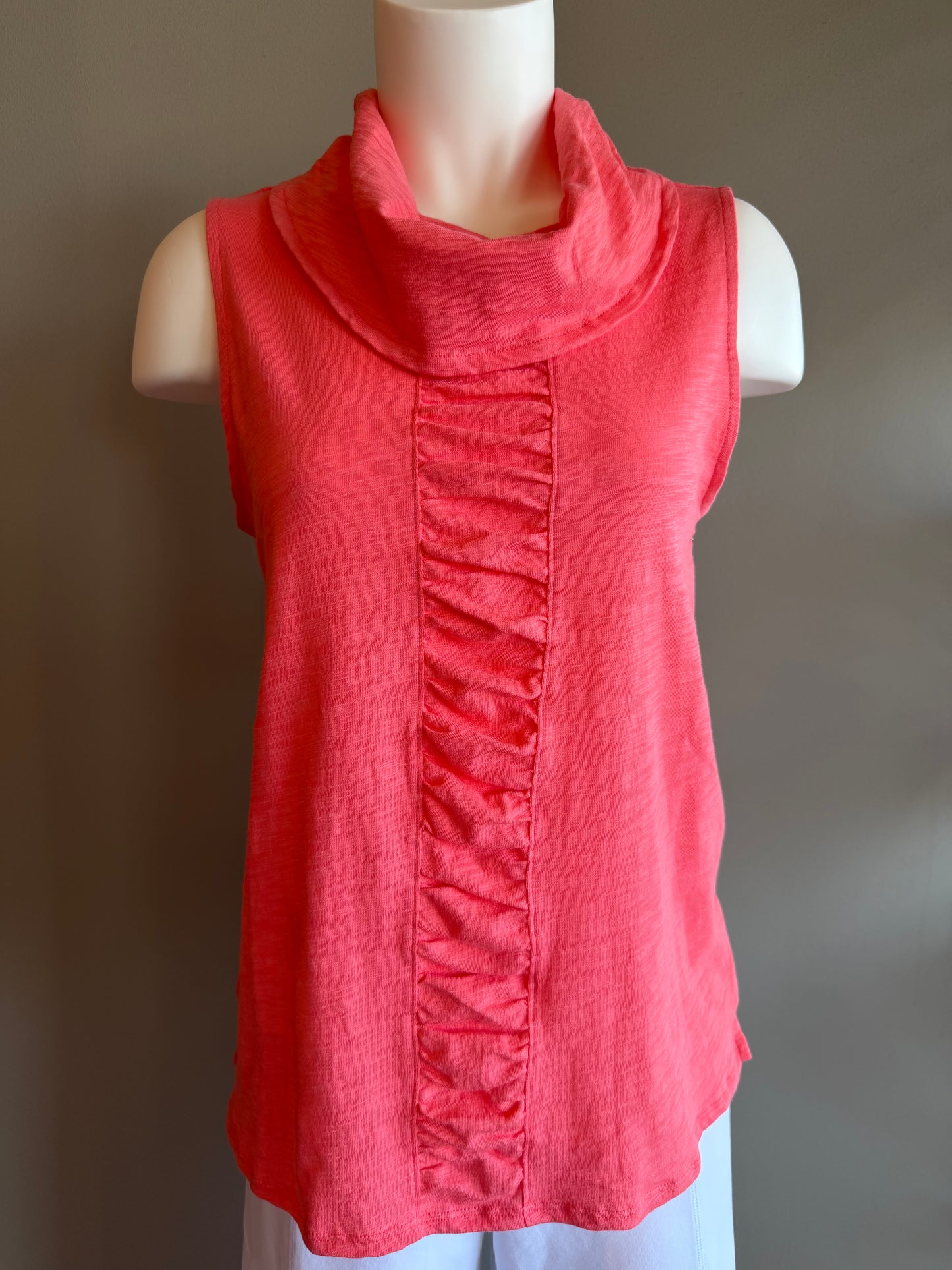HABITAT RUCHED TUNIC - CORAL