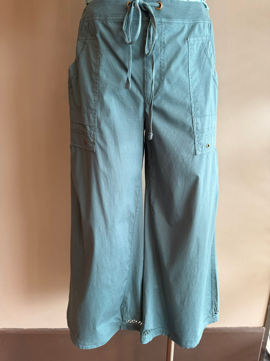 SALE XCVI ROEL CROP PANT - TEAL BLUE