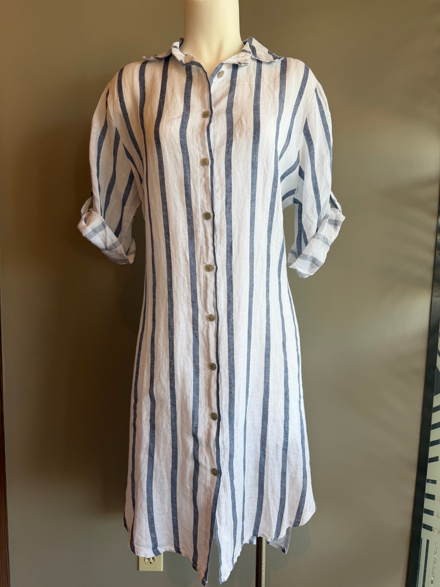 ME & GEE DRESS/DUSTER - WHITE MULTI