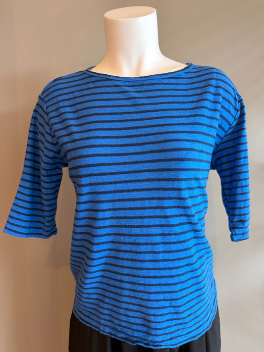 CUT LOOSE ELBOW SLEEVE TOP - VIVID BLUE